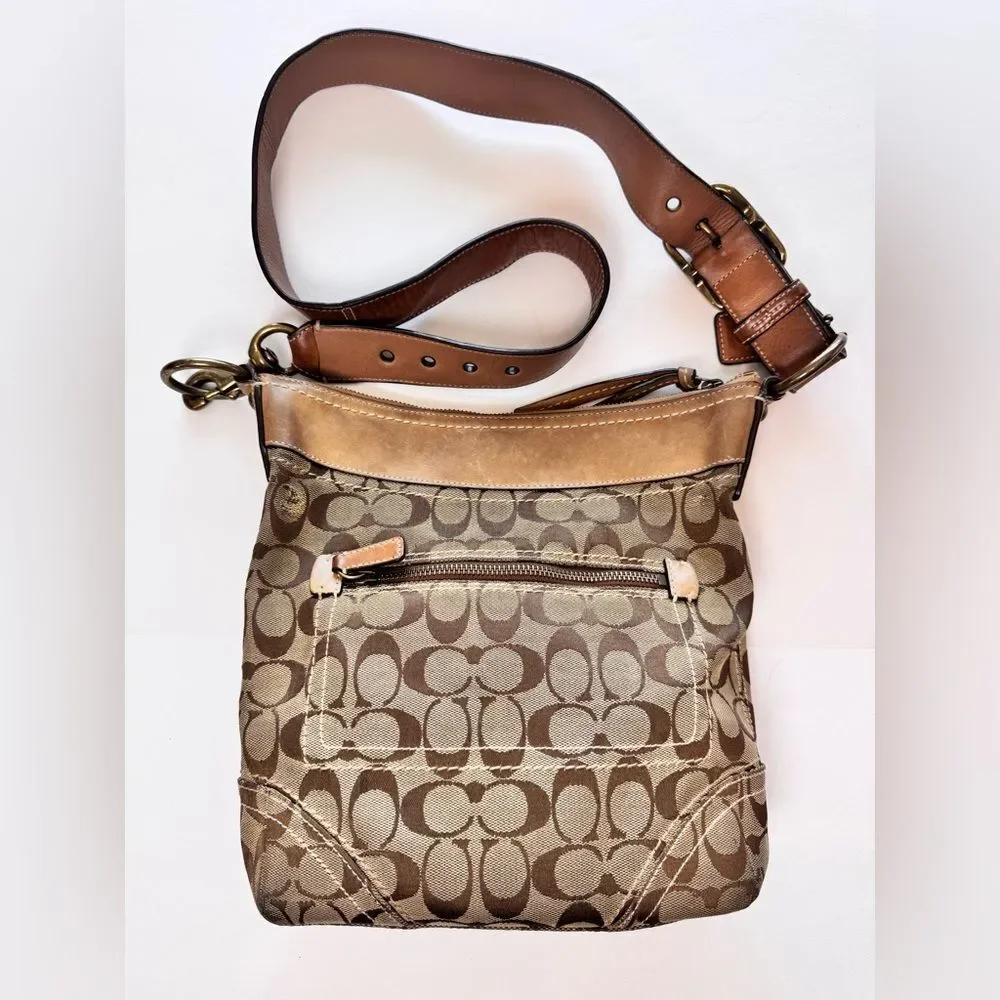 Vintage Coach Signature Crossbody Shoulder Bag